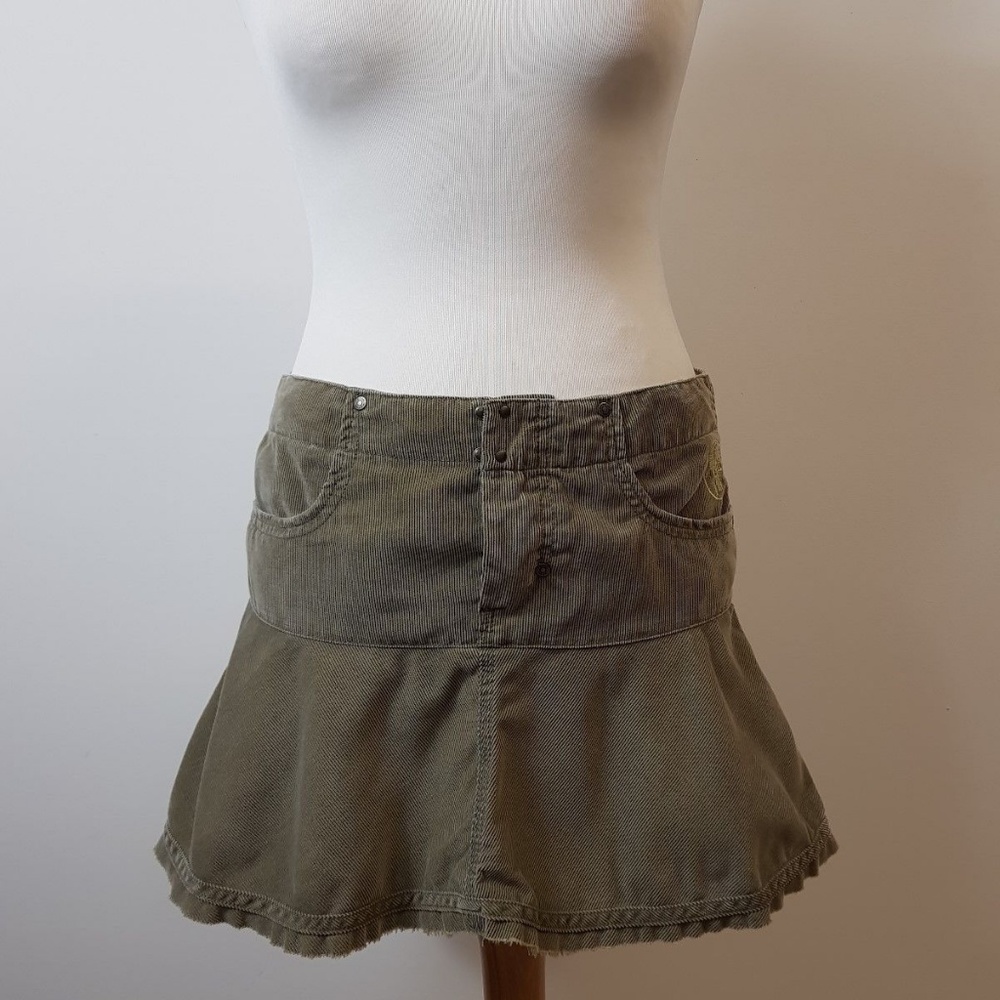 SOLD Diesel Corduroy Mini-Skirt-Khaki Size 26